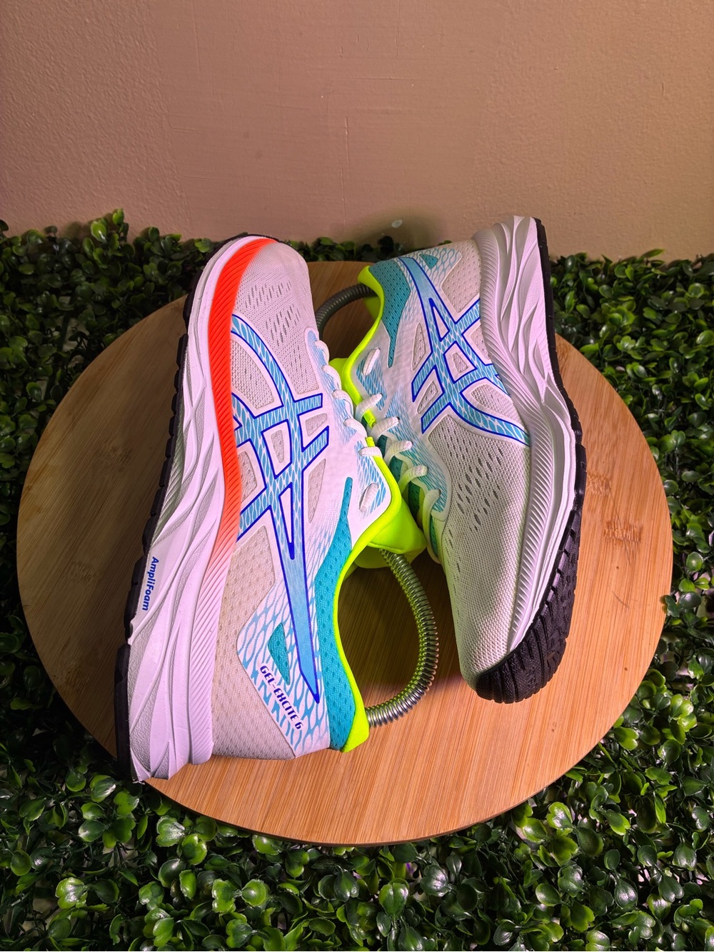 🔥 ASICS GEL-EXCITE 6 SP WHITE ORANGE NEON ATHLETIC RUNNING SHOES WMNS SZ 8.5 - Picture 6 of 9